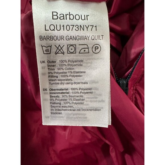 Barbour Gangway Quilt Jacket color navy UK 12 US 8 NWOT - Picture 4 of 11